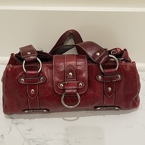 Wilson's Leather maroon handbag